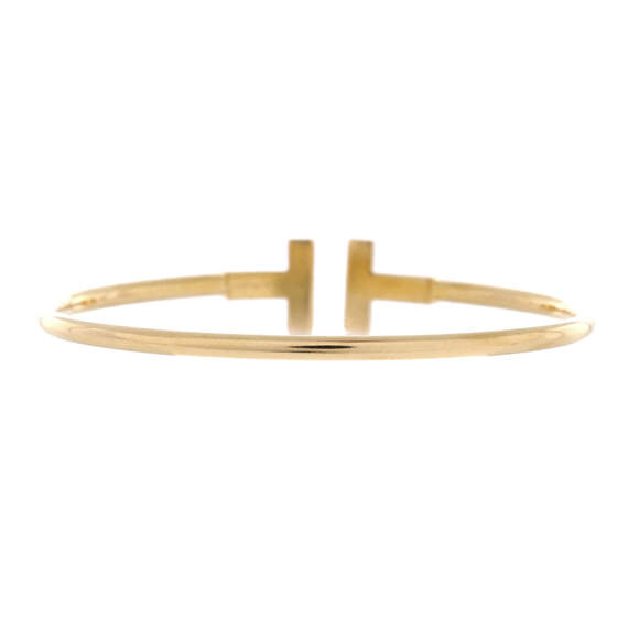 Tiffany & Co. T Wire Bracelet 18K Yellow Gold and Diamonds - Picture 3 of 3